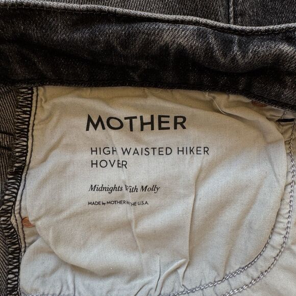 Mother Superior Jeans Womens 32 High Waisted Hiker Hover Washed Black Denim - Picture 11 of 15